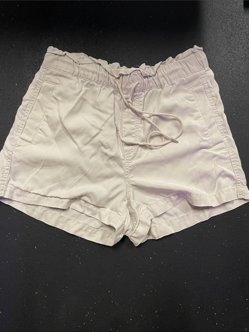 LOFT light khaki Waist Drawstring Shorts
